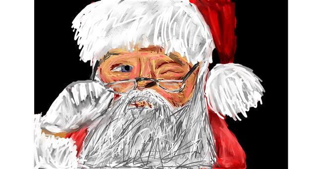 Drawing of Santa Claus by Mia