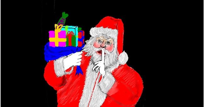 Drawing of Santa Claus by Andy