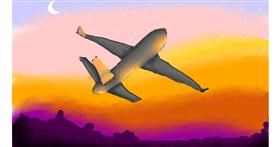 Drawing of Airplane by Solin