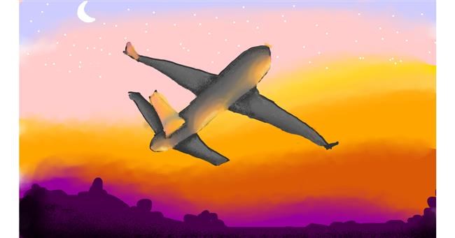 Drawing of Airplane by Solin