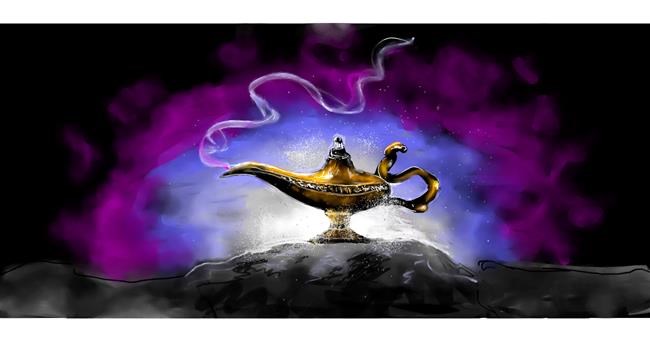 Drawing of Lamp by Labyrinth