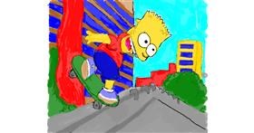 Drawing of Bart Simpson by Mercy