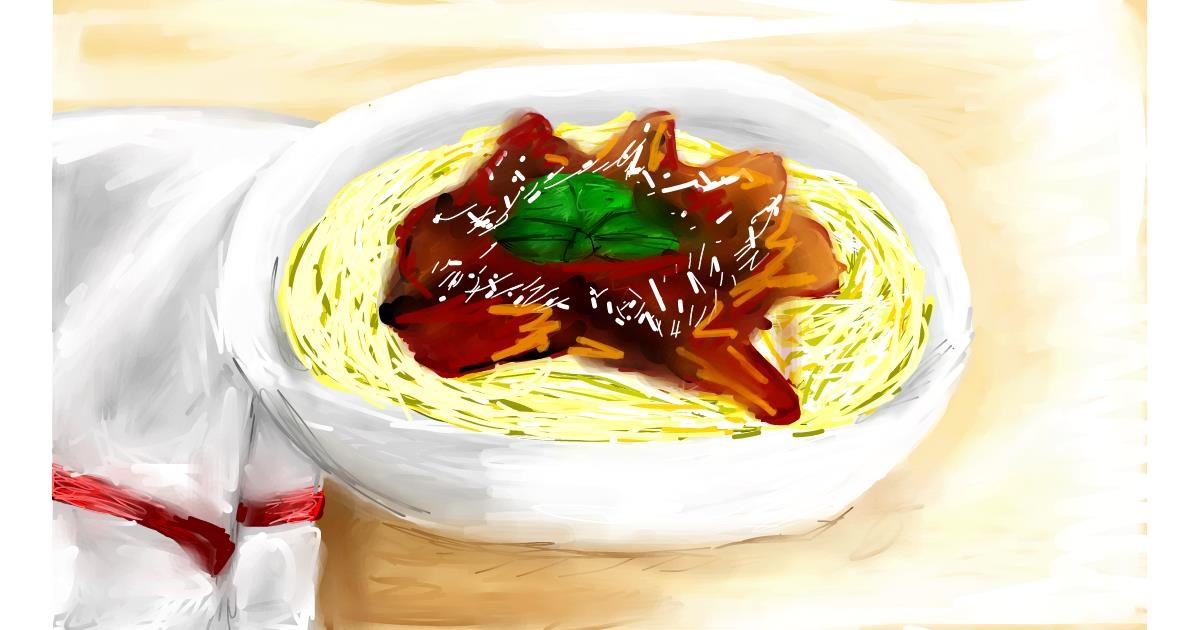 Drawing of Spaghetti by Soaring Sunshine