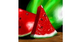 Drawing of Watermelon by Joze