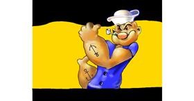 Drawing of Popeye by Cec