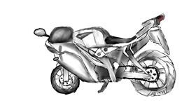 Drawing of Motorbike by Rin
