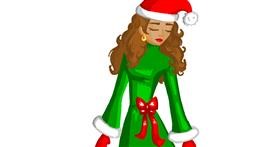 Drawing of Christmas elf by Julia