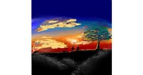 Drawing of Sunset by Mika-!