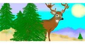 Drawing of Deer by Debidolittle