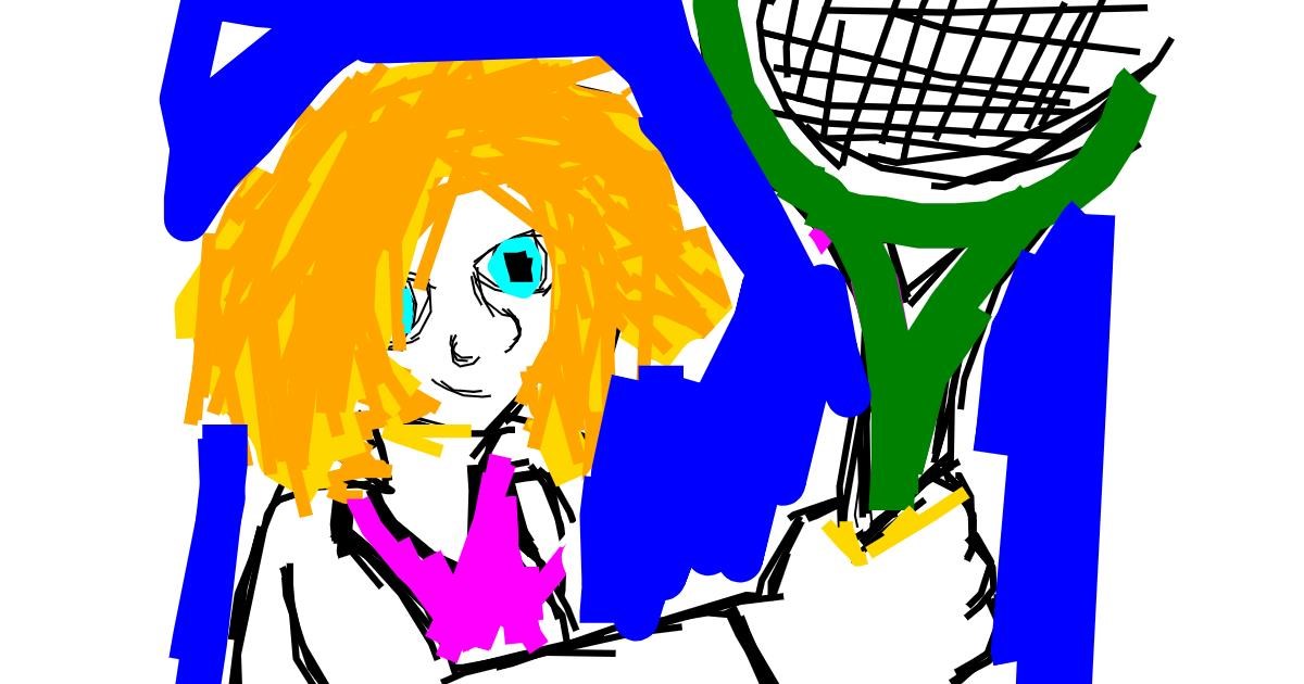 Drawing of Tennis by That One Llama