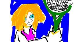 Drawing of Tennis by That One Llama