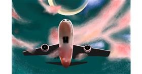 Flugzeug-Zeichnung von lama