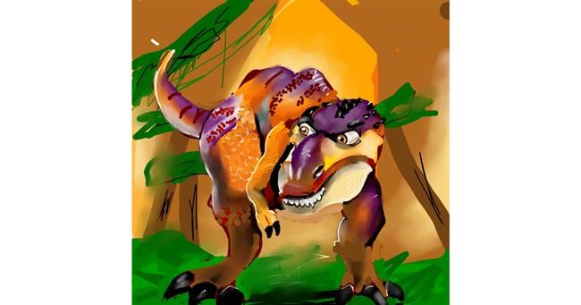 Drawing of T-rex dinosaur by Rose rocket