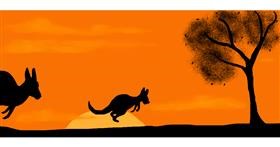 Drawing of Kangaroo by Salma
