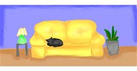 Drawing of Couch by Strawberry