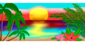 Drawing of Beach by DebbyLee