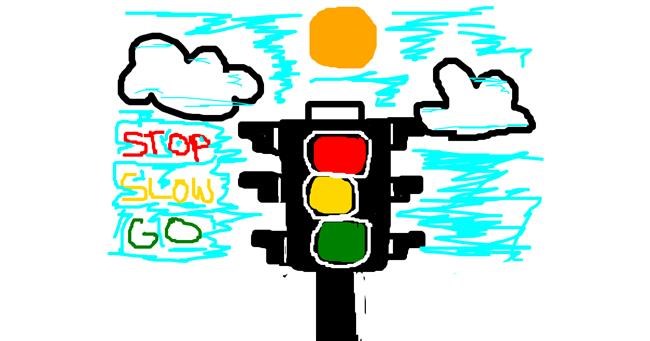 Drawing of Traffic light by MPK