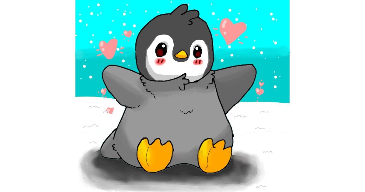 Drawing of Penguin by Holy Kirbo