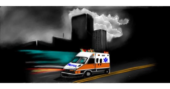 Drawing of Ambulance by Chaching