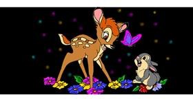 Drawing of Bambi by Annie