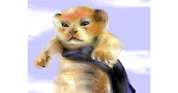 Drawing of Simba (Lion King) by ORO Drawize Gallery