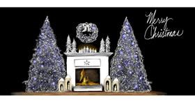 Drawing of Fireplace by Chaching
