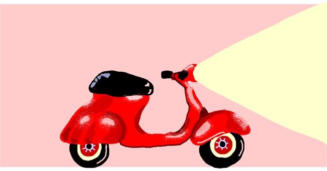 Drawing of Motorbike by Helena
