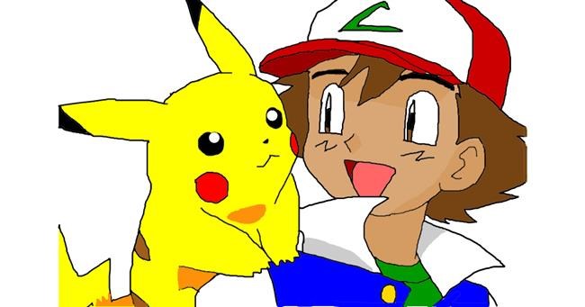 Drawing of Pikachu by Unknown