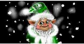 Drawing of Christmas elf by Eclat de Lune