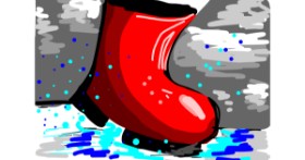 Drawing of Boots by Rain