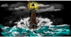 Drawing of Lighthouse by Eclat de Lune
