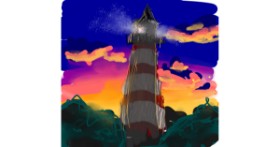 Drawing of Lighthouse by Eyes