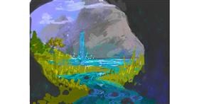 Berg-Zeichnung von Chips