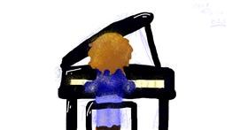 Drawing of Piano by cookie karr