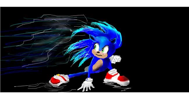 Drawing of Sonic the hedgehog by Soraya