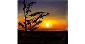 Drawing of Sunset by Lou