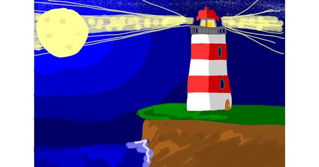 Drawing of Lighthouse by penguinoloo