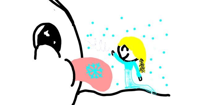 Drawing of Snowflake by Rainbow slushie