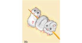 Drawing of Hamster by GreyhoundMama