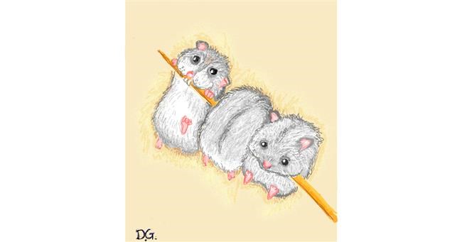Hamster-Zeichnung von GreyhoundMama