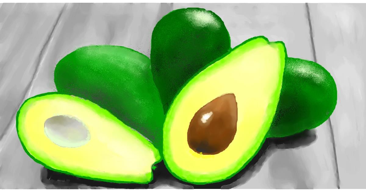 Drawing of Avocado by Pinky
