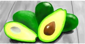 Drawing of Avocado by Pinky