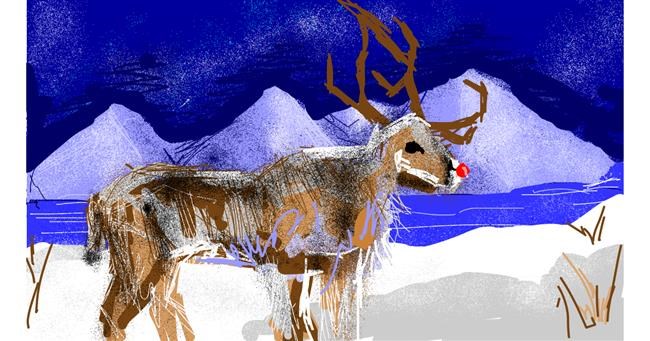 Drawing of Reindeer by Ghost