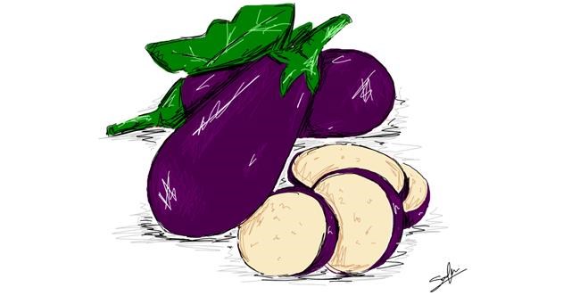Drawing of Eggplant by Sophie_draw24