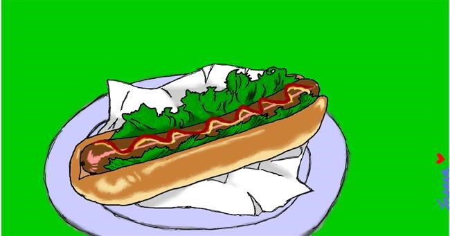 Hotdog-Zeichnung von InessA