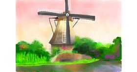 Drawing of Windmill by Abbie