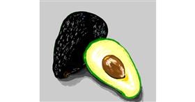 Avocado-Zeichnung von Geo-Pebbles