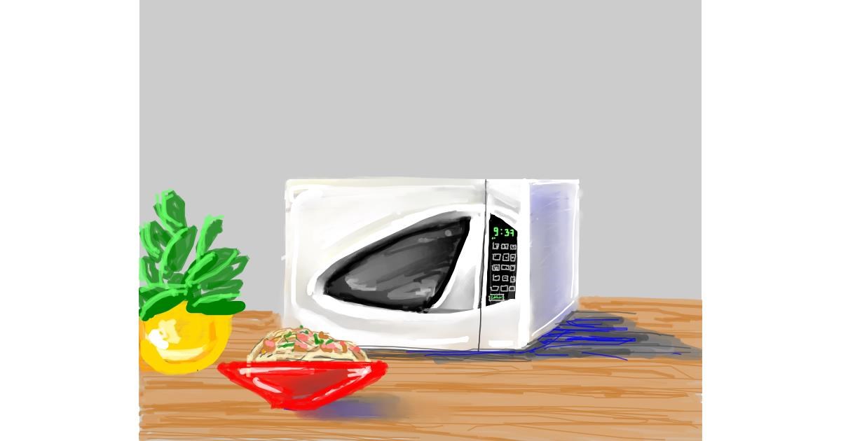 Drawing of Microwave by Andrea