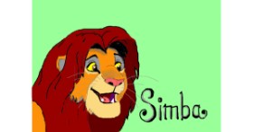 Drawing of Simba (Lion King) by Debidolittle