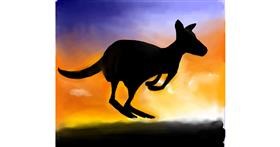 Drawing of Kangaroo by Emit